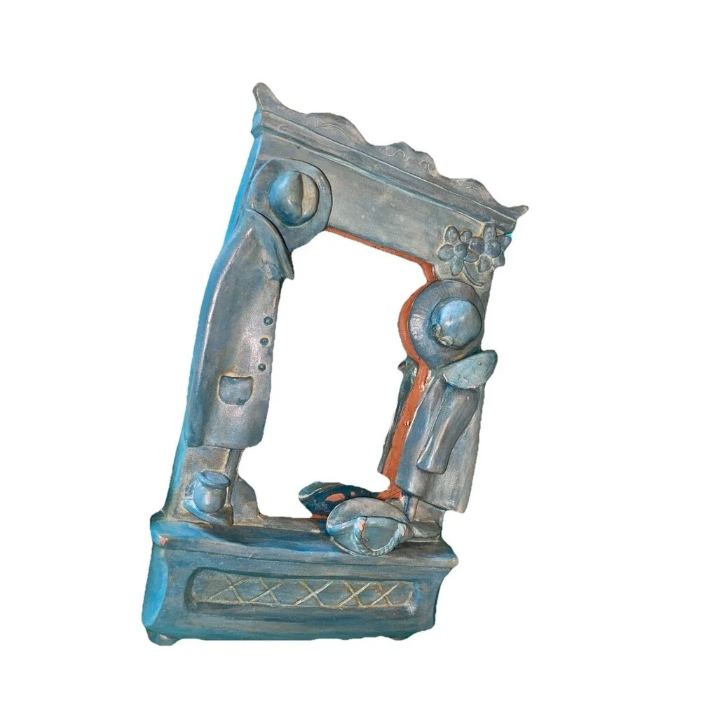 Granville Paul Studio Whitby Terracotta Small Framed Mirror Wall Hanging
